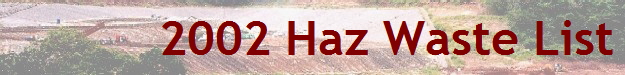 2002 Haz Waste List