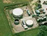 An aerial view of a leachate treatment plant