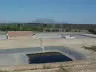A leachate storage lagoon