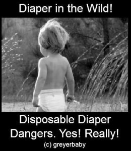 disposable diaper danger black and white