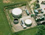 An aerial view of a leachate treatment plant