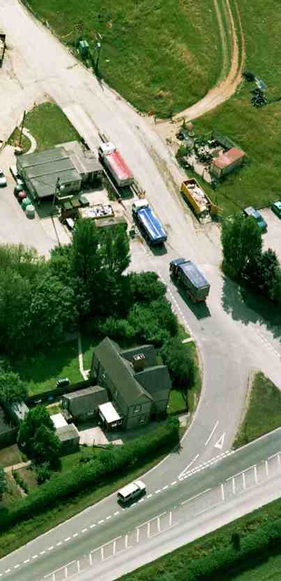 Aerial view of weighbridge