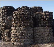 Tyre bales circular