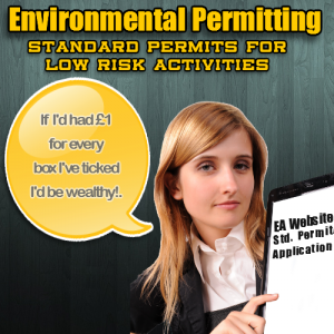 Image illustrates a point about environmental permitting needing a lot of "box-ticking" on long application forms!