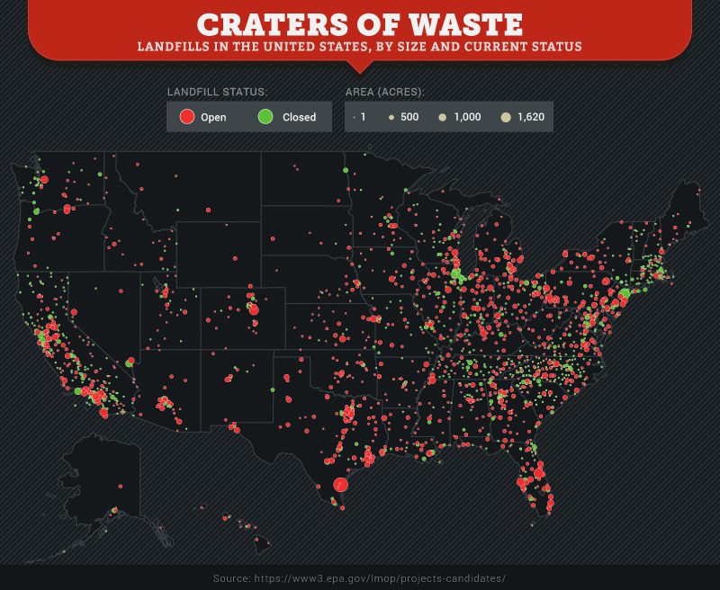 Image is the saveonenergy Map US Landfill sites