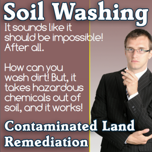 Soil washing for contaminated land