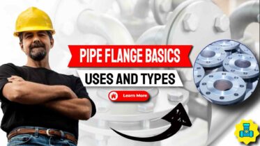 Image has text: "Pipe flange basics uses and types".