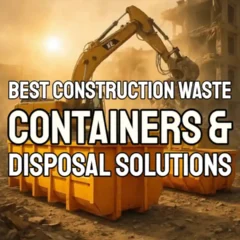 Featured image with text -Best Construction Waste Containers & Disposal Solutions